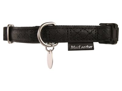 Macleather Halsband Zwart 35-50X2 CM - Pet4you
