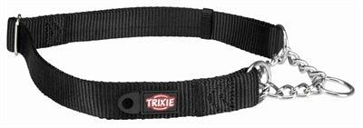 Trixie Halsband Hond Premium Choker Zwart 30-40X1,5 CM - Pet4you