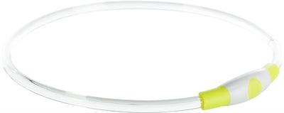 Trixie Halsband Usb Flash Light Lichtgevend Oplaadbaar Tpu Groen 65X0,8 CM - Pet4you