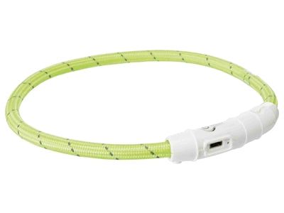 Trixie Halsband Hond Flash Lichthalsband Usb Tpu / Nylon Groen 35X0,7 CM - Pet4you