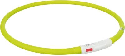 Trixie Halsband Usb Siliconen Lichtgevend Oplaadbaar Groen 70X1 CM - Pet4you