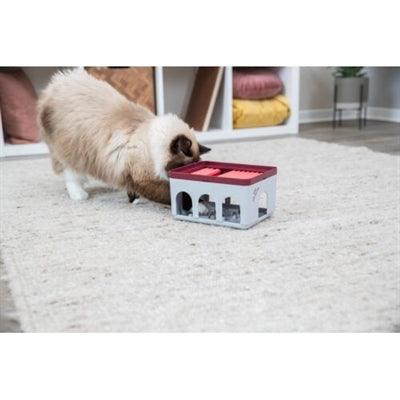 Trixie Cat Activity Rod Box Wit / Bordeaux 20X16X12 CM - Pet4you