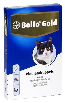 Bolfo Gold Kat Vlooiendruppels 80 4 PIPET - Pet4you